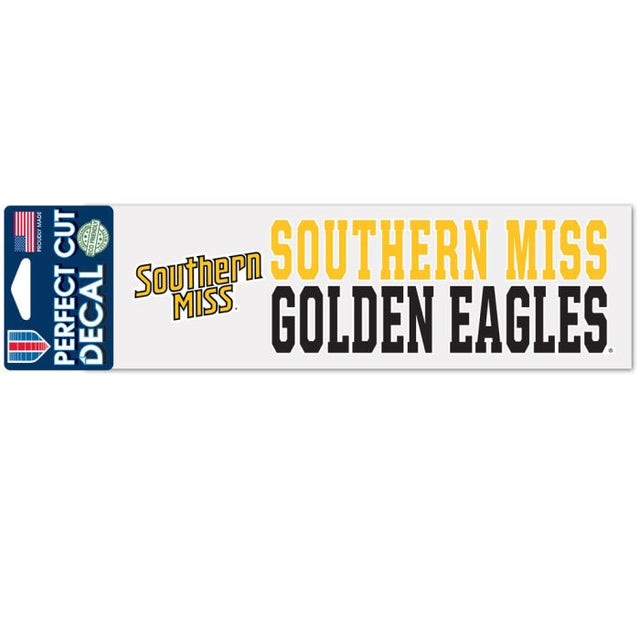 Southern Miss Golden Eagles Stacked Design Perfect Cut Decals 3" x 10"