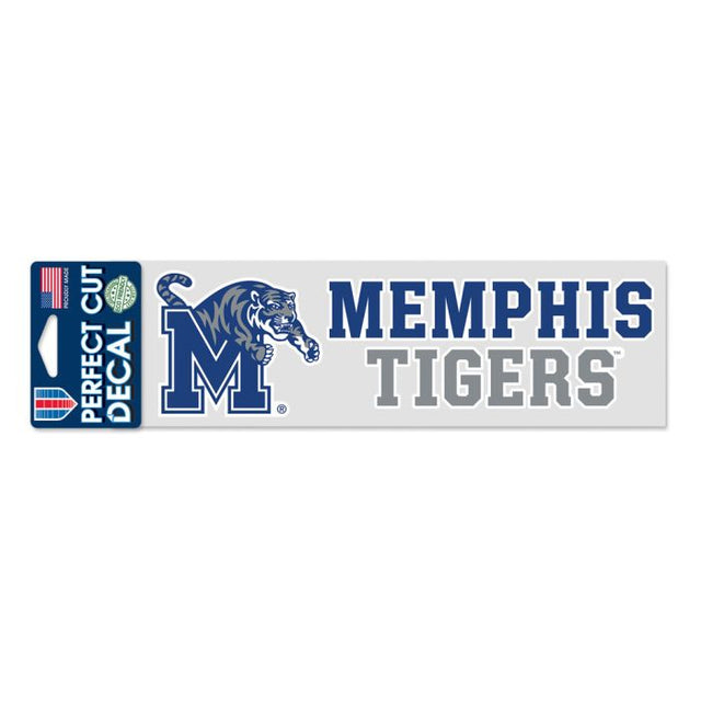 Calcomanías de corte perfecto de Memphis Tigers de 3" x 10"