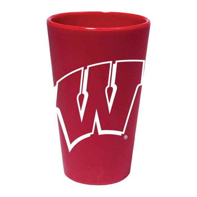 Vaso de pinta de silicona de 16 oz de Wisconsin Badgers