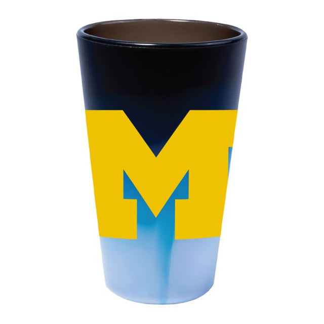 Vaso de pinta de silicona de 16 oz de los Wolverines de Michigan