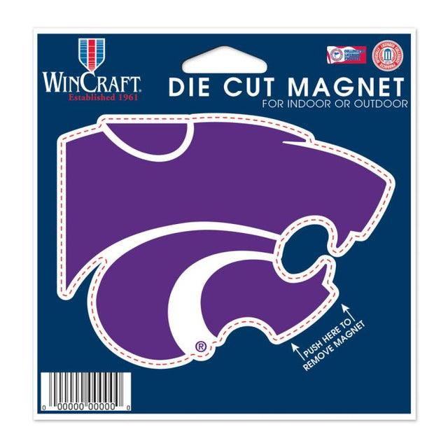 Imán troquelado de los Kansas State Wildcats de 4,5" x 6"