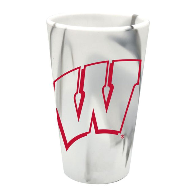 Vaso de pinta de silicona de 16 oz de Wisconsin Badgers