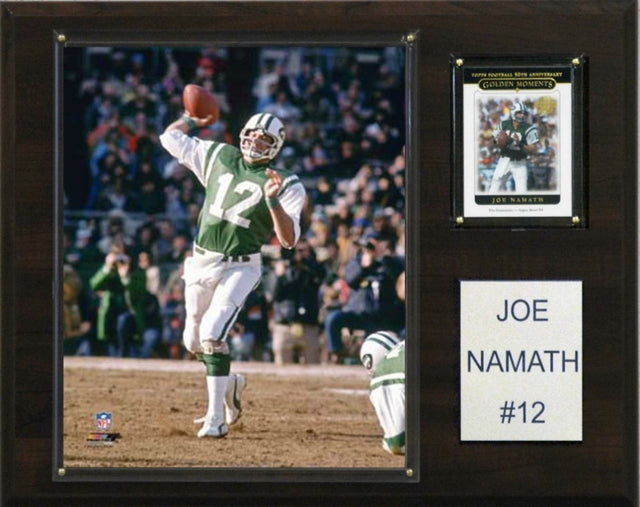 纽约喷气机队牌匾 12x15 Joe Namath 设计