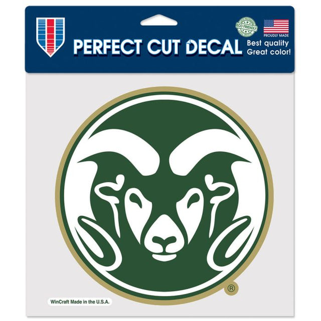 Calcomanía de color de corte perfecto de Colorado State Rams de 8" x 8"