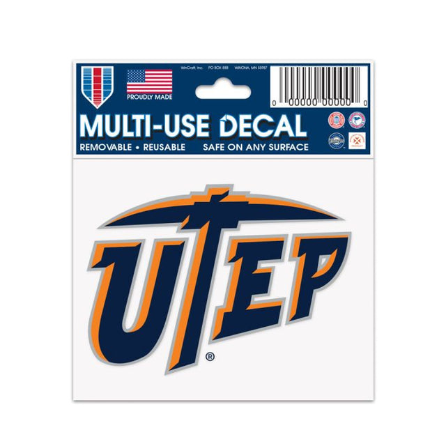 Calcomanía multiusos de UTEP Miners de 3" x 4"