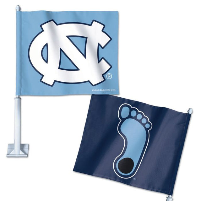 Bandera para auto de los Tar Heels de Carolina del Norte, 11,75" x 14"