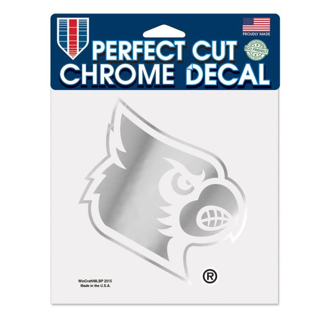 Louisville Cardinals Chrome Perfect Cut Decal 6" x 6"