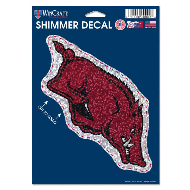 Arkansas Razorbacks Shimmer Decals 5" x 7"