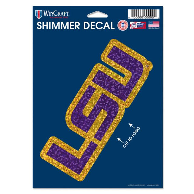 LSU Tigers Shimmer Decals 5" x 7"