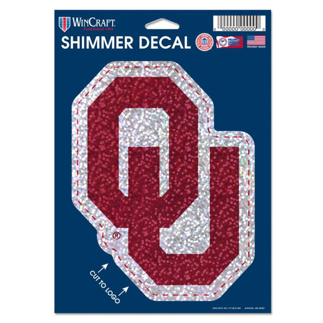 Oklahoma Sooners Shimmer Decals 5" x 7"