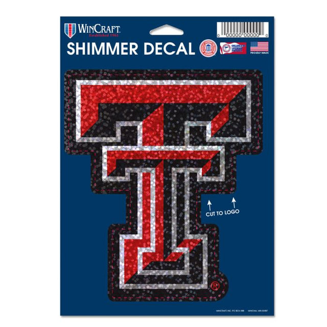 Calcomanías brillantes de Texas Tech Red Raiders de 5" x 7"