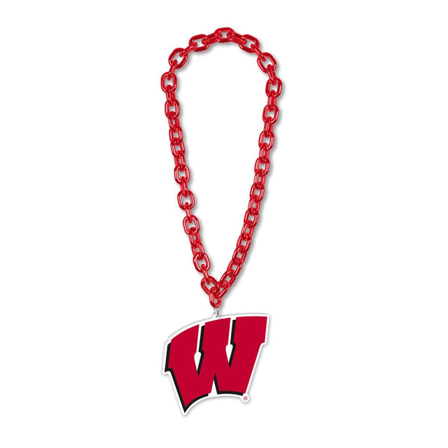 Collar con cadena de abanico grande de los Wisconsin Badgers