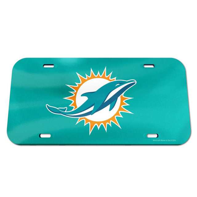 Matrícula acrílica de los Miami Dolphins