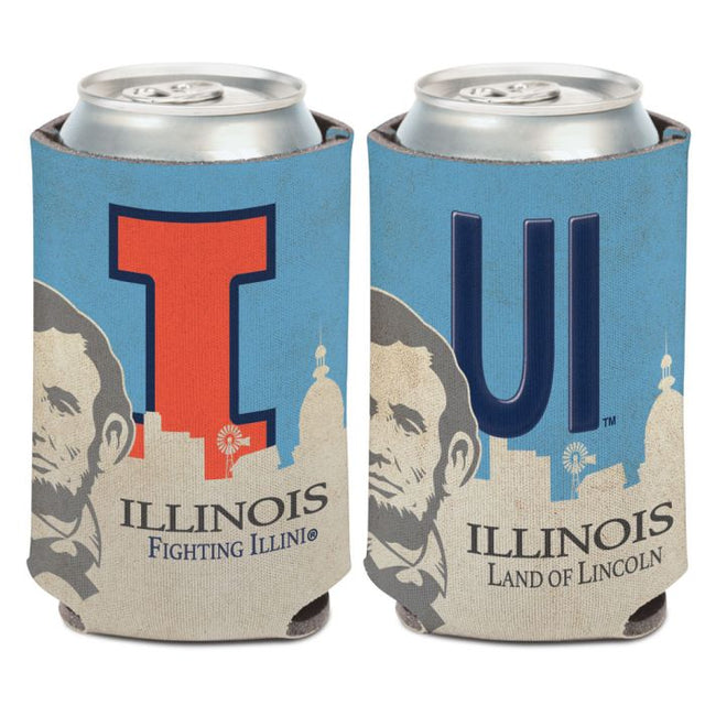 Illinois Fighting Illini LICENSE PLATE Can Cooler 12 oz.