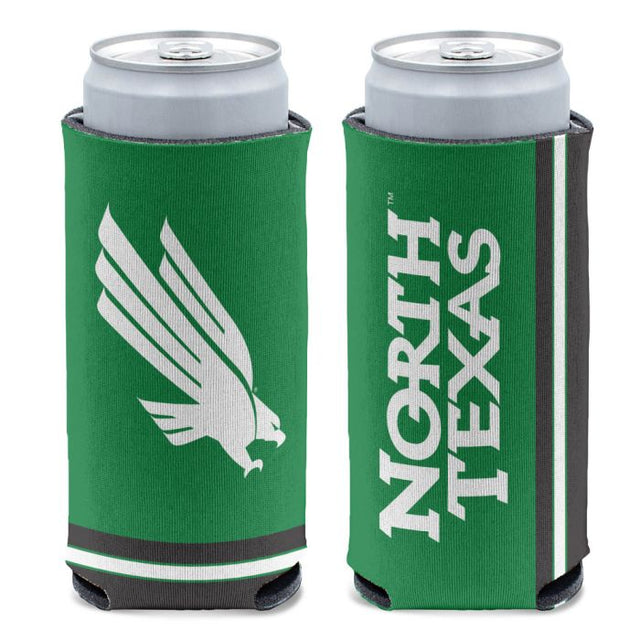 Enfriador de latas delgado de 12 oz North Texas Mean Green