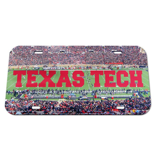 Matrícula acrílica especial de los Texas Tech Red Raiders