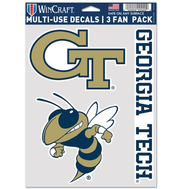 Georgia Tech Yellow Jackets Multi Use 3 fan pack