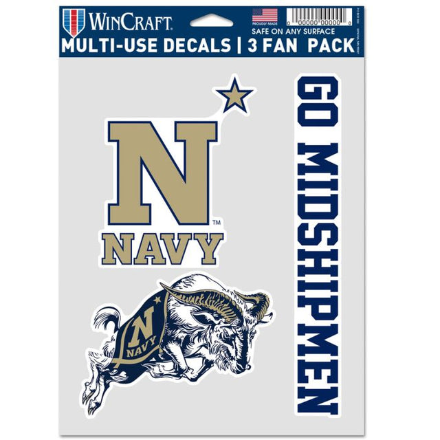 Navy Midshipmen Multi Use 3 Fan Pack