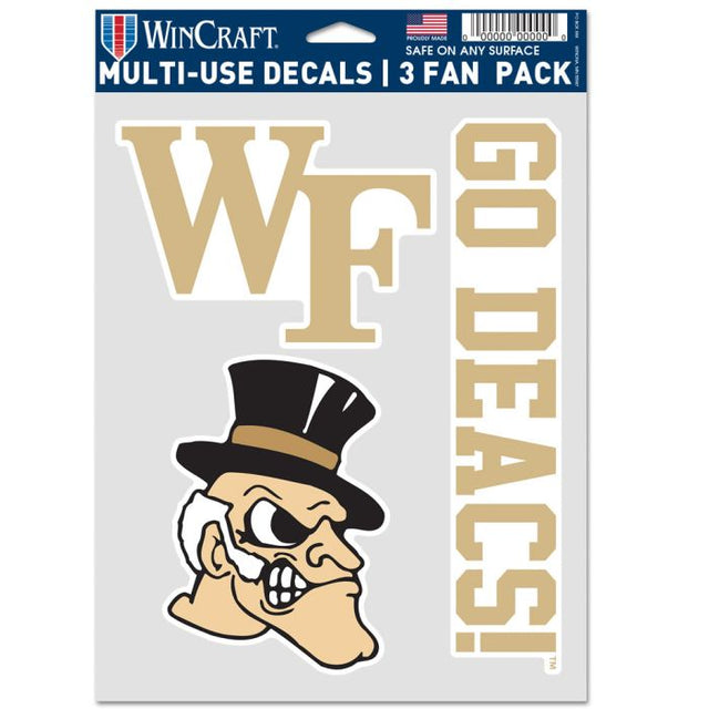 Wake Forest Demon Deacons Multi Use 3 Fan Pack