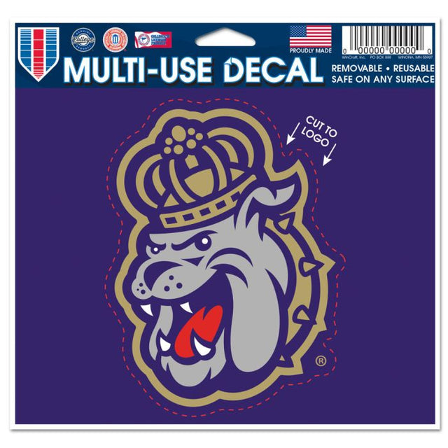 James Madison Dukes Multi-Use Decal - cut to logo 5" x 6"