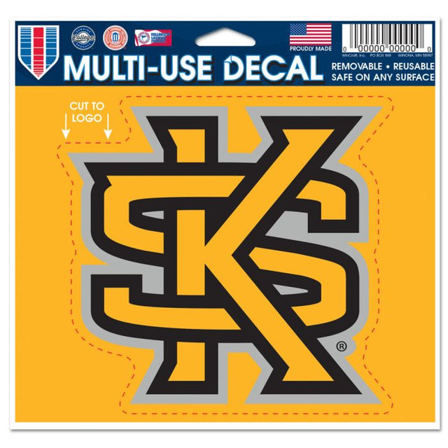 Calcomanía multiusos de Kennesaw State Owls: cortada con el logotipo de 5" x 6"