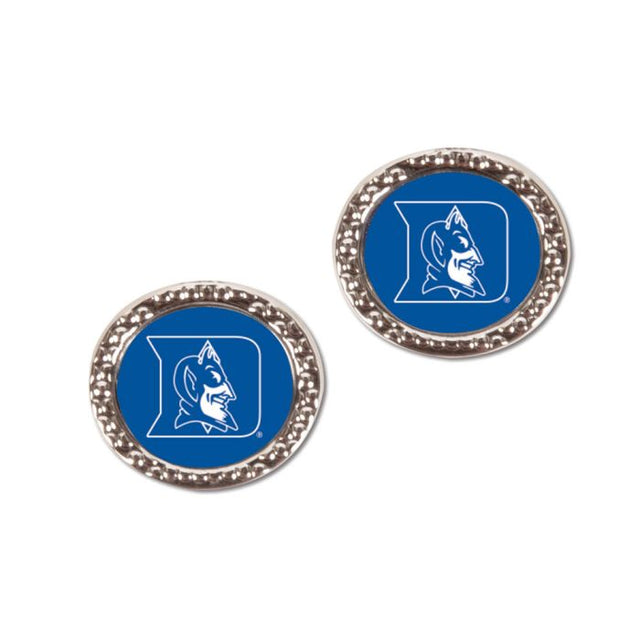 Duke Blue Devils Earrings Jewelry Carded Round