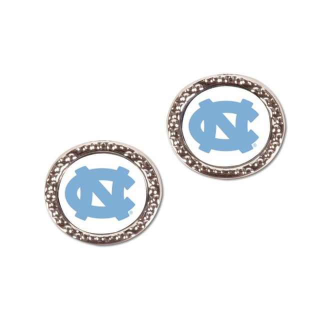 Pendientes de los Tar Heels de Carolina del Norte, joyería en cartulina redonda