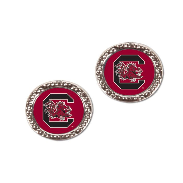 South Carolina Gamecocks Earrings Jewelry Carded Round