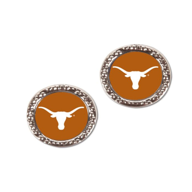 Texas Longhorns Earrings Jewelry Carded Round