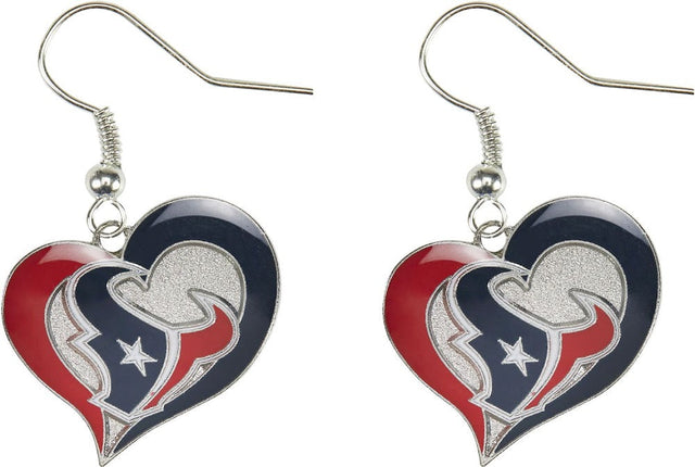 Pendientes con forma de corazón de los Houston Texans -ER-245-32