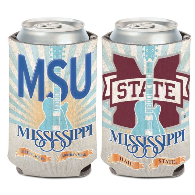 Enfriador de lata con placa de matrícula de Mississippi State Bulldogs, 12 oz.