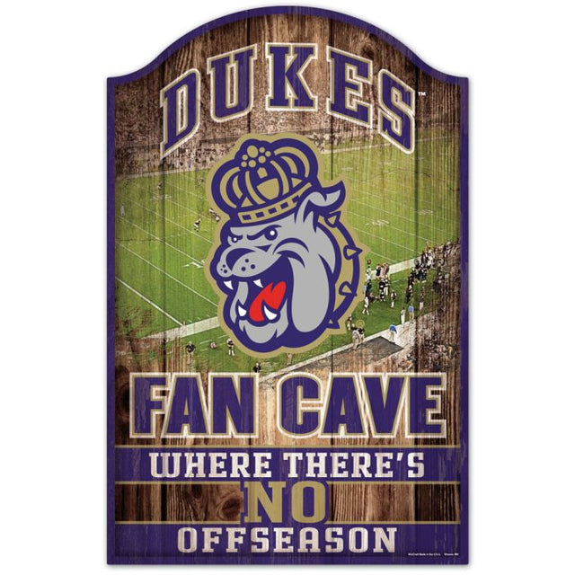 James Madison Dukes Wood Sign 11" x 17" 1/4" thick