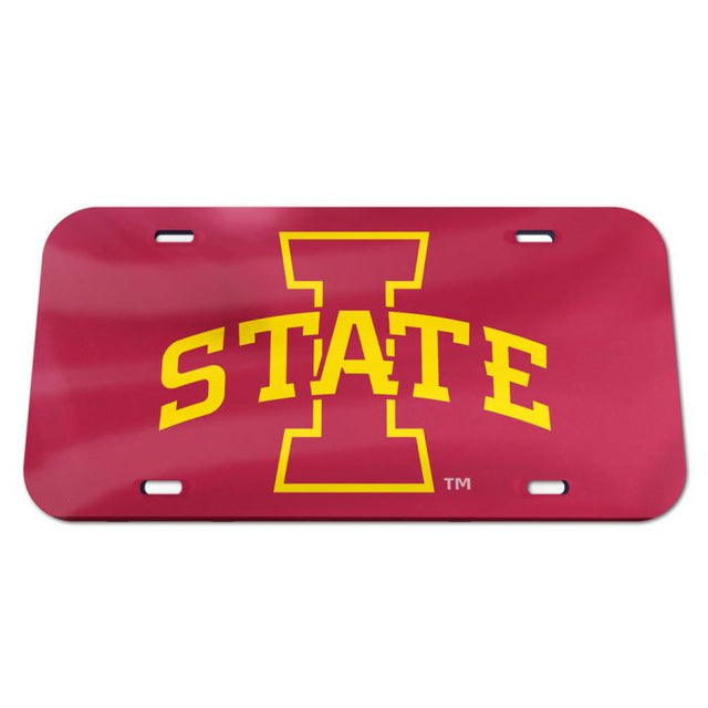 Placa de matrícula especial de acrílico de Iowa State Cyclones