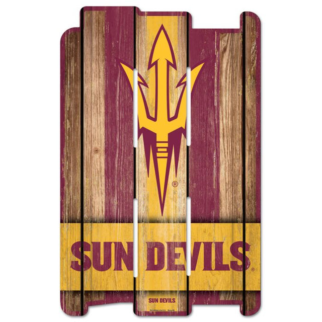 Letrero de madera para cerca de los Arizona State Sun Devils