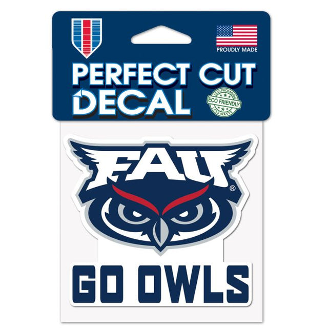 Florida Atlantic Owls SLOGAN Perfect Cut Color Decal 4" x 4"