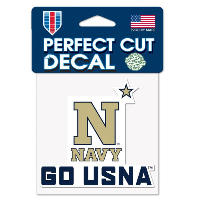 Navy Midshipmen SLOGAN Perfect Cut Color Decal 4" x 4"