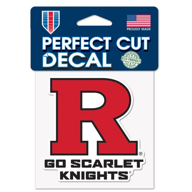 Rutgers Scarlet Knights SLOGAN Perfect Cut Color Decal 4" x 4"