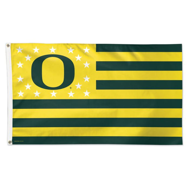 Bandera de los Oregon Ducks con estrellas y rayas - Deluxe 3' X 5'