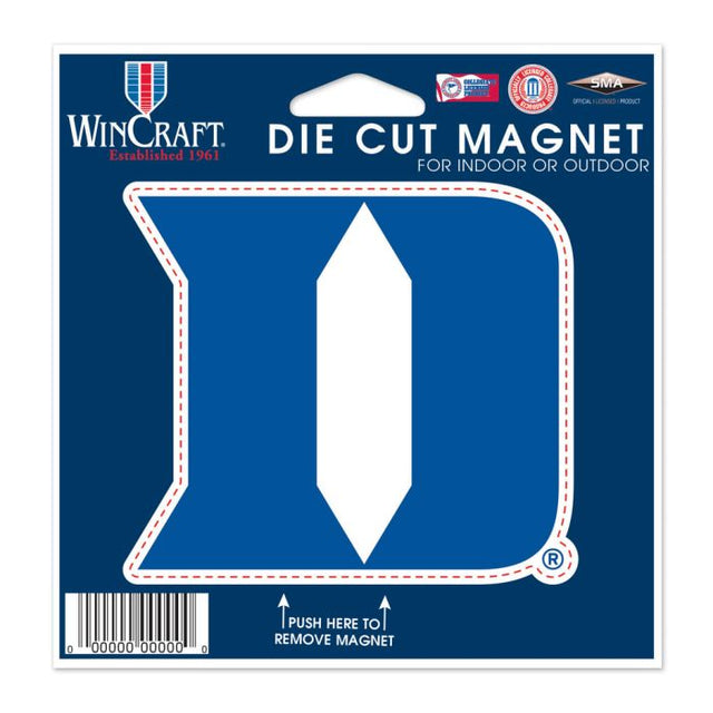 Imán troquelado de los Duke Blue Devils de 4,5" x 6"