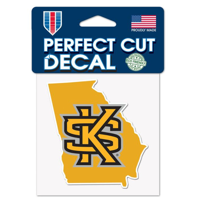 Kennesaw State Owls STATE SHAPE Perfect Cut Color Decal 4" x 4"