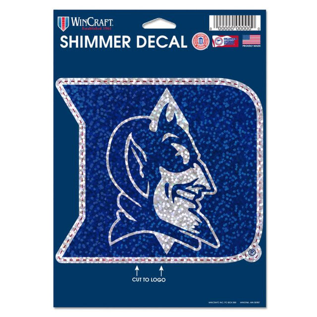 Duke Blue Devils Shimmer Decals 5" x 7"