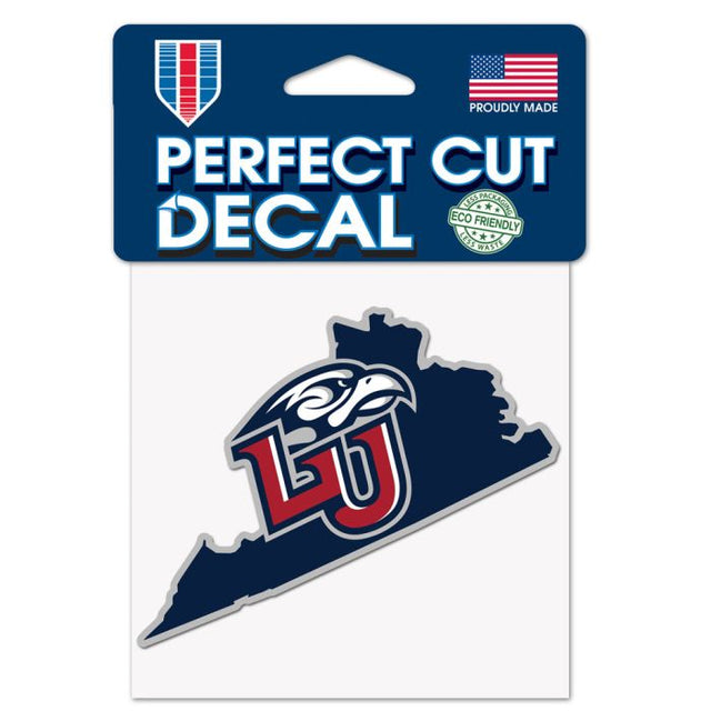 Liberty Flames STATE SHAPE Perfect Cut Color Decal 4" x 4"