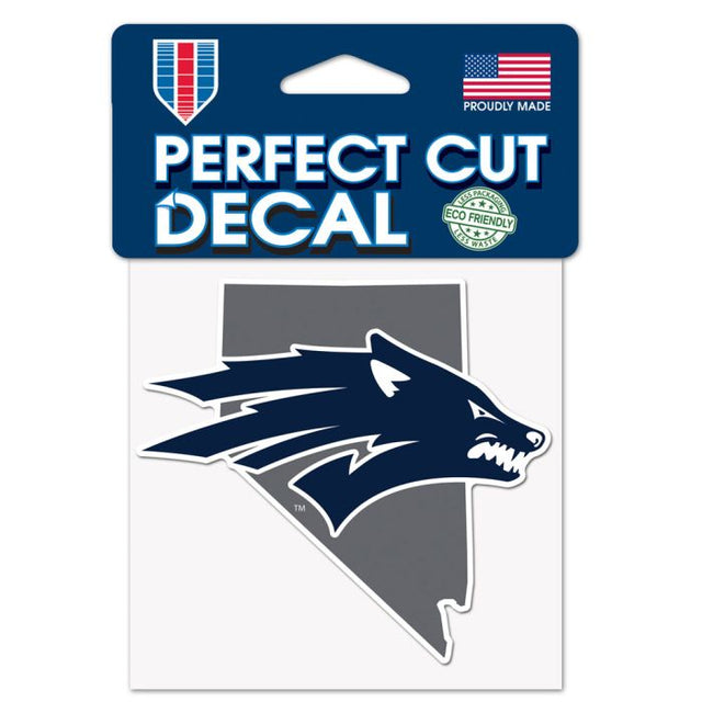 Nevada Wolf Pack STATE SHAPE Perfect Cut Color Decal 4" x 4"