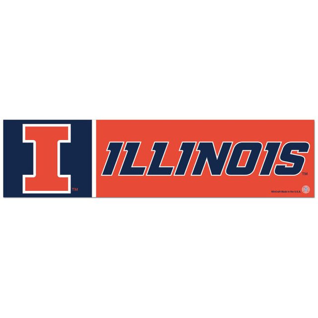 Illinois Fighting Illini Bumper Strip 3" x 12"