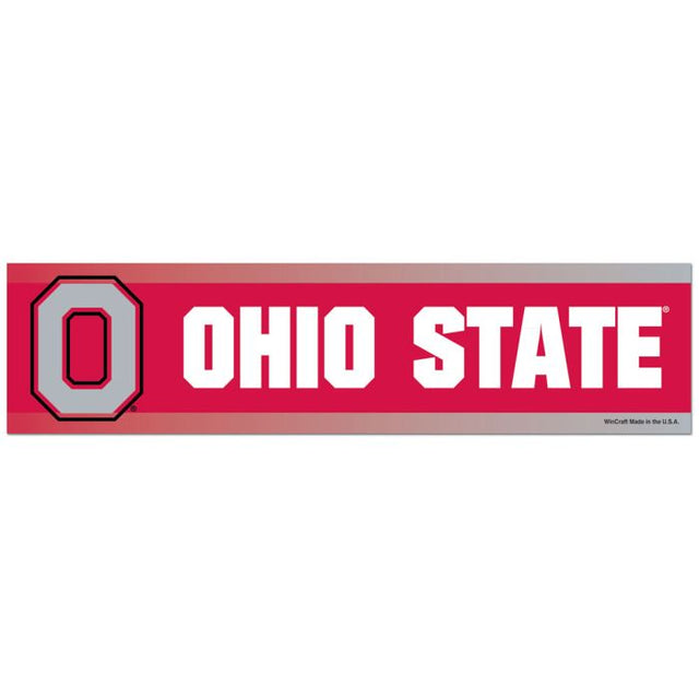 Tira de parachoques de Ohio State Buckeyes de 3" x 12"