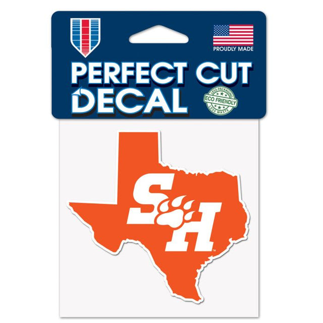 Sam Houston State Bearkats STATE SHAPE Perfect Cut Color Decal 4" x 4"