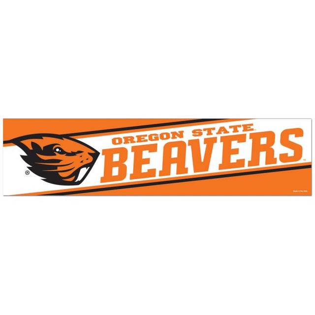 Tira de parachoques de Oregon State Beavers de 3" x 12"