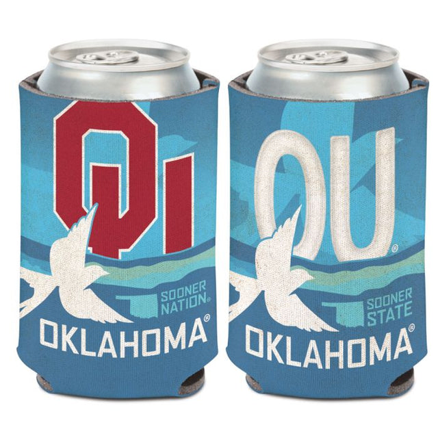 Enfriador de lata con placa de matrícula de Oklahoma Sooners de 12 oz.