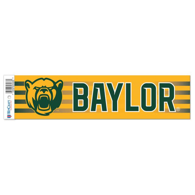 Tira de parachoques de los Baylor Bears de 3" x 12"