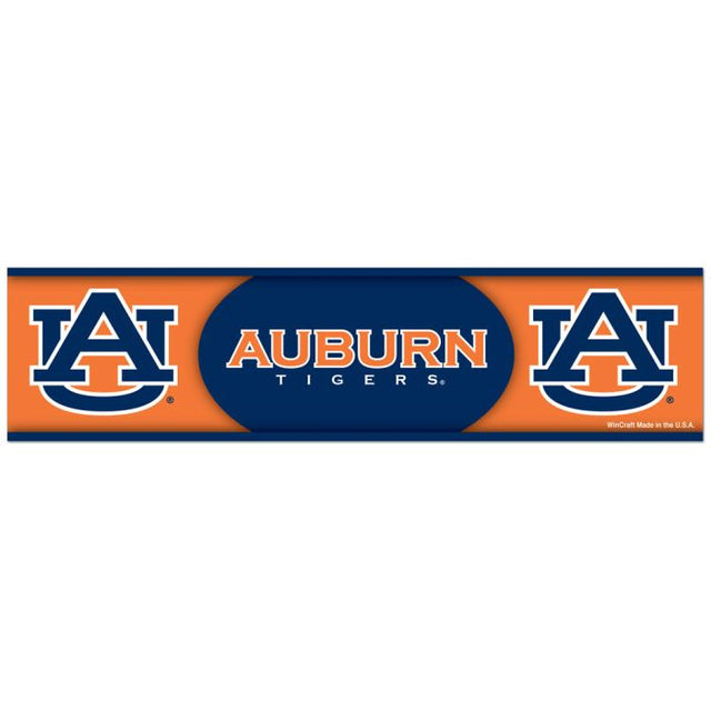 Tira de parachoques de Auburn Tigers de 3" x 12"